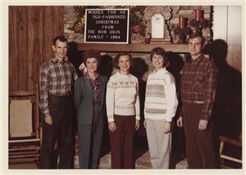 (CHRISTMAS TRADITION) A series of 24 photographs, following the Bob Okin Family over a period of 30 years as they pose for their annual